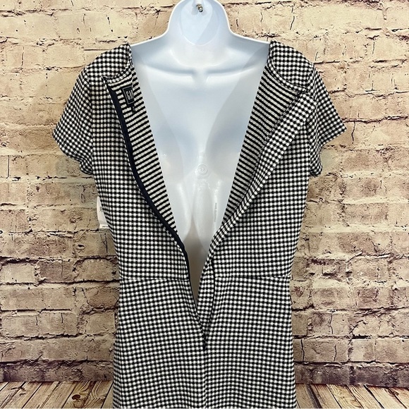 GAP Blue Gingham Print Short Sleeve Dress - Picture 4 of 10